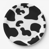 白黒牛プリント ペーパープレート (正面)
