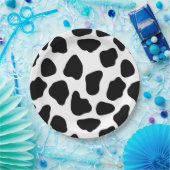 白黒牛プリント ペーパープレート (パーティー)