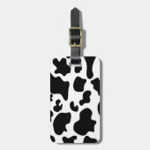 白黒牛プリント ラゲッジタグ (正面縦)