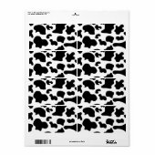 白黒牛プリント ラベル (フルシート)