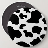 白黒牛プリント 缶バッジ (正面&裏面)