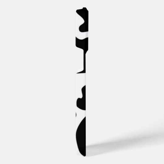 白黒牛プリント iPhoneケース (右側面)