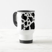 白黒牛動物パターンプリント トラベルマグ (正面左)