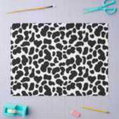 白黒牛皮パターン（の模様が）ある 薄葉紙 (クラフト)