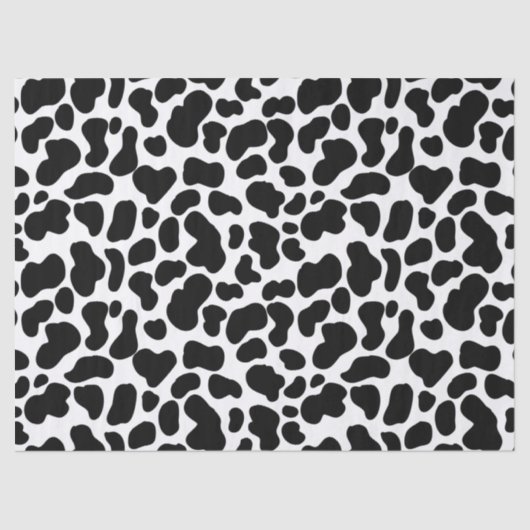 白黒牛皮パターン(の模様が)ある 薄葉紙 (正面)