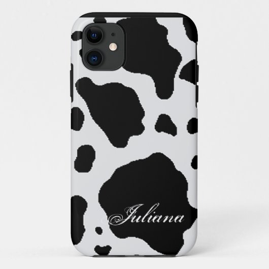 白黒牛皮パターンiPhone 5の箱 Case-Mate iPhoneケース (裏面)