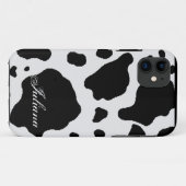 白黒牛皮パターンiPhone 5の箱 Case-Mate iPhoneケース (裏面(横))