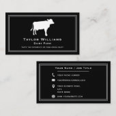 白黒牛農家酪農動物 名刺 (正面/裏面)
