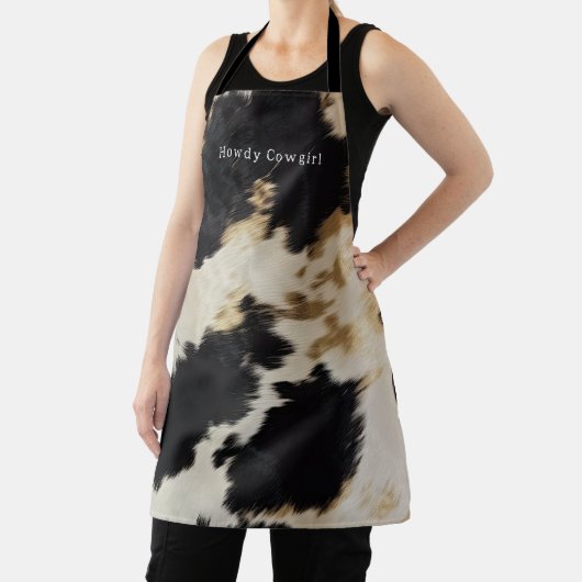 白黒牛革 エプロン (インサイチュ)