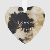 白黒牛革 オーナメント (正面)