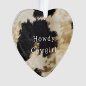 白黒牛革 オーナメント (正面)