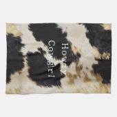 白黒牛革 キッチンタオル (横)