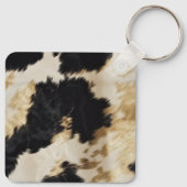 白黒牛革 キーホルダー (裏面)