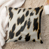 白黒牛革 クッション (ブランケット)