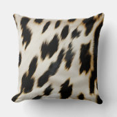 白黒牛革 クッション (正面)