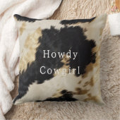 白黒牛革 クッション (ブランケット)