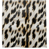 白黒牛革 シャワーカーテン (正面)