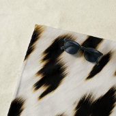 白黒牛革 ビーチタオル (インサイチュ)