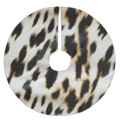 白黒牛革 ブラッシュドポリエステルツリースカート (正面)