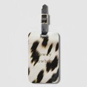 白黒牛革 ラゲッジタグ (正面縦)
