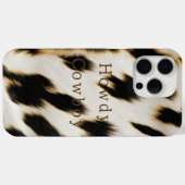 白黒牛革 Case-Mate iPhoneケース (裏面 (横))