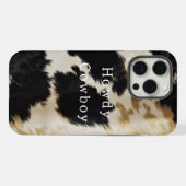 白黒牛革 iPhoneケース (裏面横)