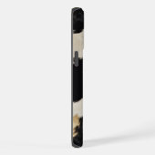 白黒牛革 iPhoneケース (右側面)