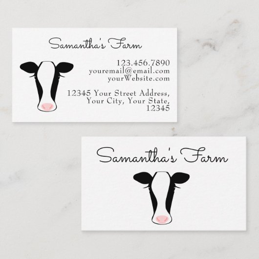 白黒牛頭 名刺 (正面/裏面)