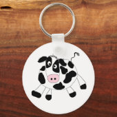 白黒牛 キーホルダー (正面)