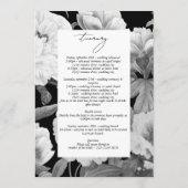 白黒牡丹のフローラの結婚旅程 プログラム (裏面)