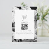 白黒牡丹の水色フローラ結婚ズ エンクロージャーカード (スタンド正面)