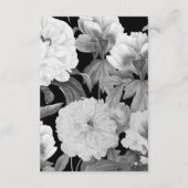 白黒牡丹の水色フローラ結婚ズ エンクロージャーカード (裏面)