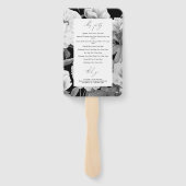 白黒牡丹の水色フローラ結婚ズ ハンドファン (裏面)