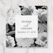 白黒牡丹の水色フローラ結婚ズ フェイバータグ (正面)