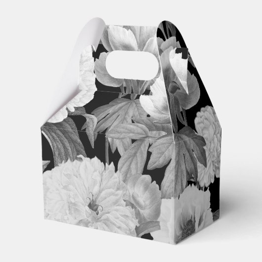 白黒牡丹の水色フローラ結婚ズ フェイバーボックス (裏面サイド)