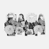 白黒牡丹の水色フローラ結婚ズ フェイバーボックス (折り畳みなし)