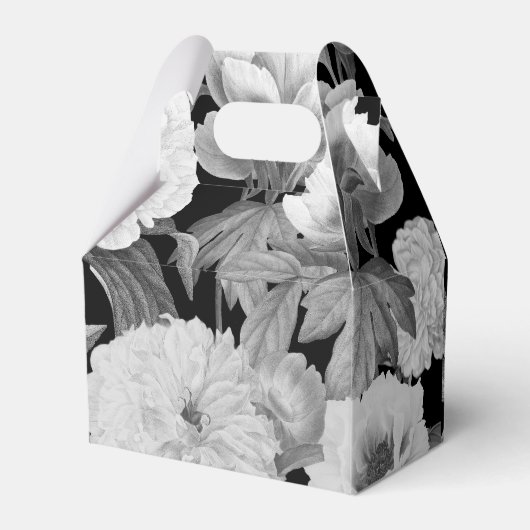 白黒牡丹の水色フローラ結婚ズ フェイバーボックス (裏面サイド)