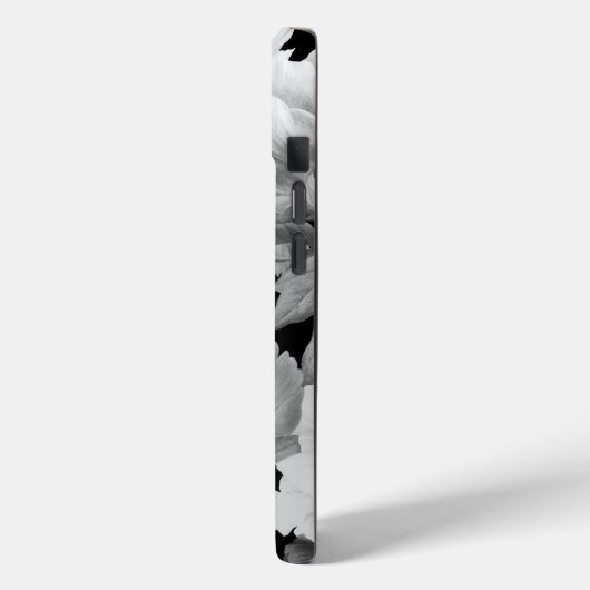 白黒牡丹ウォーターカラーフローラモノグラム Case-Mate iPhoneケース (裏面 / 左)