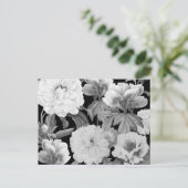 白黒牡丹ウォーター色フローラ シーズンポストカード (スタンド正面)