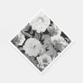 白黒牡丹ウォーター色フローラ スタンダードランチョンナプキン (角)