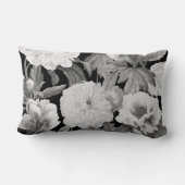 白黒牡丹ウォーター色フローラ ランバークッション (裏面)