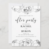 白黒牡丹結婚のパーティー 招待状 (正面)