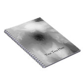 白黒牡丹花花びら帳 ノートブック (右側)