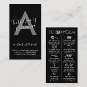 白黒物理的に印刷された歯の宝石アフターケア 名刺 (正面/裏面)