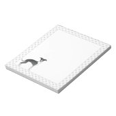 白黒犬のイタリアン前足のグレイハウンド犬 ノートパッド (回転)