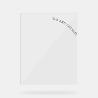 白黒犬の写真 アクリルサイン