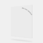 白黒犬の写真 アクリルサイン (傾斜)