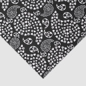 白黒犬の足とハートペイズリープリント 薄葉紙 (詳細)