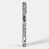 白黒犬の足とハートペイズリープリント Case-Mate iPhoneケース (裏面 / 右)