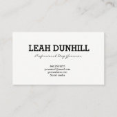 白黒犬パターン名刺 名刺 (裏面)